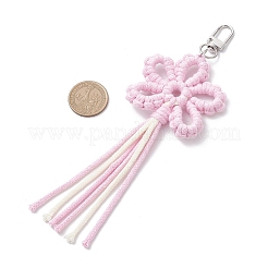 Подвески из хлопковых ниток с цветами HJEW-TA00399-03