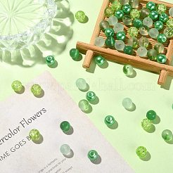 100шт прозрачные матовые стеклянные бусины нити&nbsp;GLAA-CJ0002-04