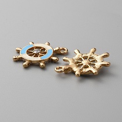 Подвески из сплава и страза&nbsp;ALRI-WH0005-15G-02B