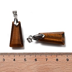 Граненые подвески из натурального тигрового глаза&nbsp;G-F774-02E