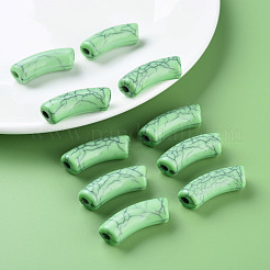 Непрозрачные акриловые бусины с краклеем MACR-S372-001N-012