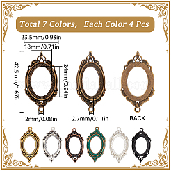 28шт 7 цвета сплава подвеска кабошон настройки FIND-SC0009-23