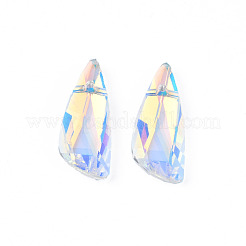 Заостренные стеклянные подвески со стразами&nbsp;EGLA-N006-034D