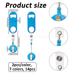 14 шт. плоская круглая полипропиленовая пластиковая катушка для значков&nbsp;AJEW-FH0006-78