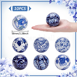 10шт фарфоровые бусины ручной работы&nbsp;PORC-UN0001-06