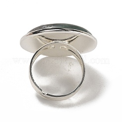 Натуральный флюорит круглые регулируемые кольца&nbsp;RJEW-K371-09S-22