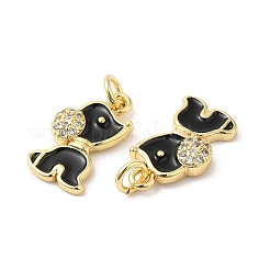 Настоящие позолоченные кулоны из латуни с микропаве&nbsp;ZIRC-L103-059G-01