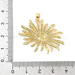 Подвески из латунного микро-паве кубического циркония из АБС-пластика&nbsp;KK-L239-034G