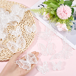 40шт. 8 стиля полиэстеровая бабочка&nbsp;DIY-SP0006-25