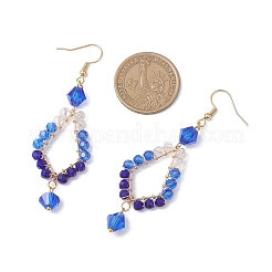 Болтающие серьги из стекла&nbsp;EJEW-JE06868-01