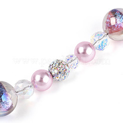 Нити стеклянных и акриловых бусин MAK-T011-06E