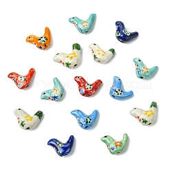 15 шт. фарфоровые бусины ручной работы с принтом&nbsp;PORC-YW0001-44