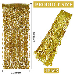 Шторы с бахромой из пластиковой фольги&nbsp;DIY-WH20011-33C