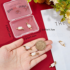 8шт латунные прозрачные подвески из кубического циркония KK-BBC0006-99