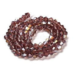 Прозрачные стеклянные бусины гальваническим пряди&nbsp;GLAA-F029-2mm-A05