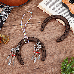 4 шт. чугунных настенных украшений в виде подковы&nbsp;AJEW-PH0007-62