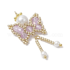 Подвески-бабочки из стеклянного бисера&nbsp;PALLOY-MZ00649