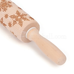 Рождественские снежинки деревянные скалки DIY-E034-10C