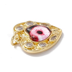 Латунные микропаве прозрачные подвески с фианитом&nbsp;KK-I692-03G-02