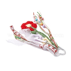 Подвесные украшения в виде цветов из шерстяной пряжи ручной работы HJEW-JM04268