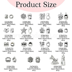 60шт 15 стиля европейские бусины из сплава в тибетском стиле FIND-YW0005-07