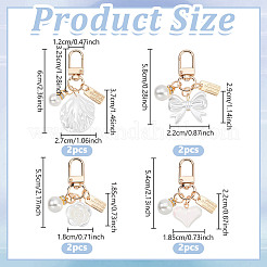 8 шт. 4 стиля имитация АБС подвесные украшения&nbsp;HJEW-NB0002-15