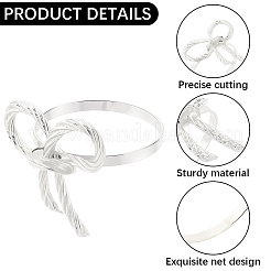 Бант железные кольца для салфеток&nbsp;DIY-WH20007-680S