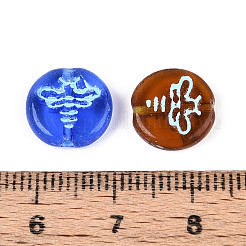 Окрашенные стеклянные бусины GLAA-T025-39M