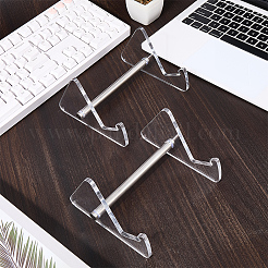 2 шт. 1-х уровневая акриловая подставка для клавиатуры с платиновыми железными опорами ODIS-CP0001-12B