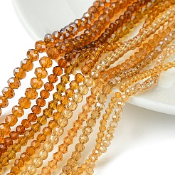 Стеклянные бусины с гальваническим покрытием  EGLA-FS0001-42C