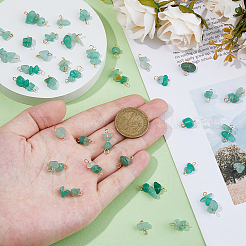 60 шт. 3 стиля натуральный зеленый авантюрин самородки соединительные подвески&nbsp;PALLOY-HS00001