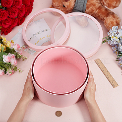 2 шт. 2 размера плоские круглые картонные бумажные коробки-органайзеры для цветов&nbsp;CON-BC0007-79C