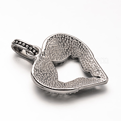 Подвески из нержавеющей стали 304 с антикварным серебряным покрытием и стразами STAS-M202-12A