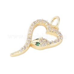 Подвески из латуни с покрытием из прозрачного кубического циркония&nbsp;LS-KK-Z060-02G-02
