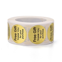 Плоские круглые бумажные наклейки спасибо&nbsp;LS-DIY-C042-09B