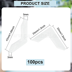 PP L-образный треугольный угловой протектор&nbsp;LS-FIND-WH0152-324B