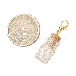 Подвеска из стеклянной бутылки желаний&nbsp;HJEW-JM03302-02