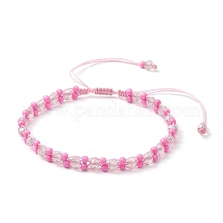 Стеклянные браслеты из бисера с краской для запекания&nbsp;BJEW-MZ00155-04