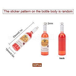 32 шт. большие подвески из смолы&nbsp;RESI-SC0002-16E