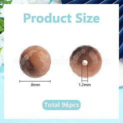 2 нити нити бусин из натурального кварца G-GO0001-31