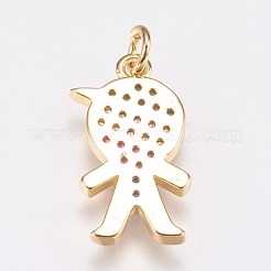 Латунные микро проложить кубического циркония подвески KK-I614-061G