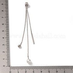 Латунные гайки-подвески из АБС-пластика с имитацией жемчуга&nbsp;LS-KK-G510-11P