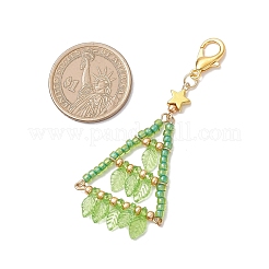 Подвесные украшения из акрила и стеклянных бусин на деревья&nbsp;HJEW-MZ00377