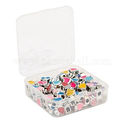 80шт 8 стиля еды серии уф покрытие акриловые европейские бусины OACR-LS0001-08