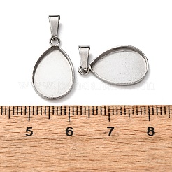 Оправы для подвесок из нержавеющей стали 304 в виде кабошонов&nbsp;STAS-D379-01A-P
