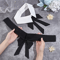 2шт. 2-х цветная полиэстеровая съемная блузка с накладным воротником&nbsp;AJEW-NB0003-96