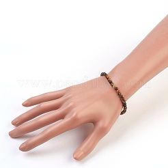 Естественно тигровый глаз стрейч браслеты&nbsp;BJEW-JB03797-04