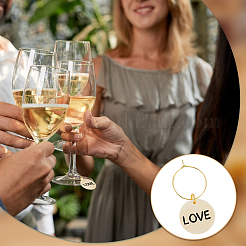 Набор для самостоятельного изготовления плоских круглых подвесок для бокалов DIY-NB0010-31