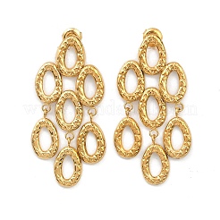 Серьги-гвоздики с кисточками из нержавеющей стали 304 в форме капли&nbsp;EJEW-C164-01G