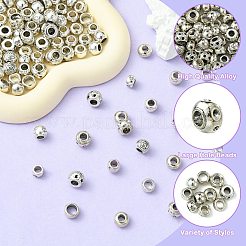 100шт 10 стиля европейские бусины из сплава в тибетском стиле&nbsp;TIBE-CJ0001-32